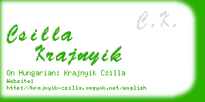 csilla krajnyik business card